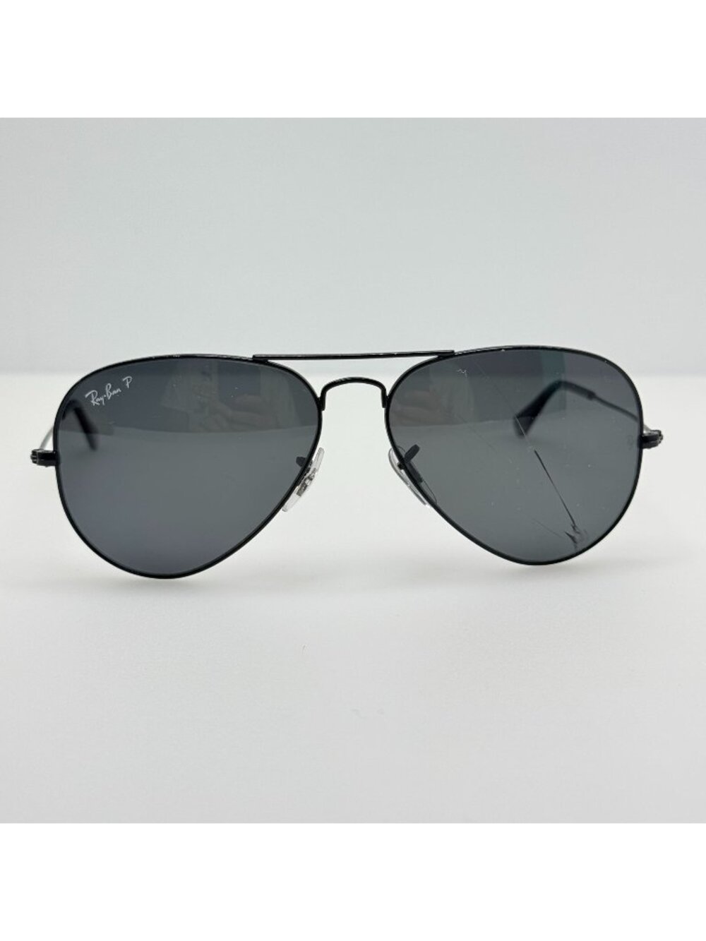 Ray Ban Sunglasses RB 3025 002 Polarized Aviator Large Metal 58-14 Read Desc